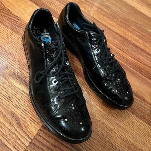 Paul Smith Designer Dress Sneakers Leather Black Mens Size 8 - Picture 2 of 16